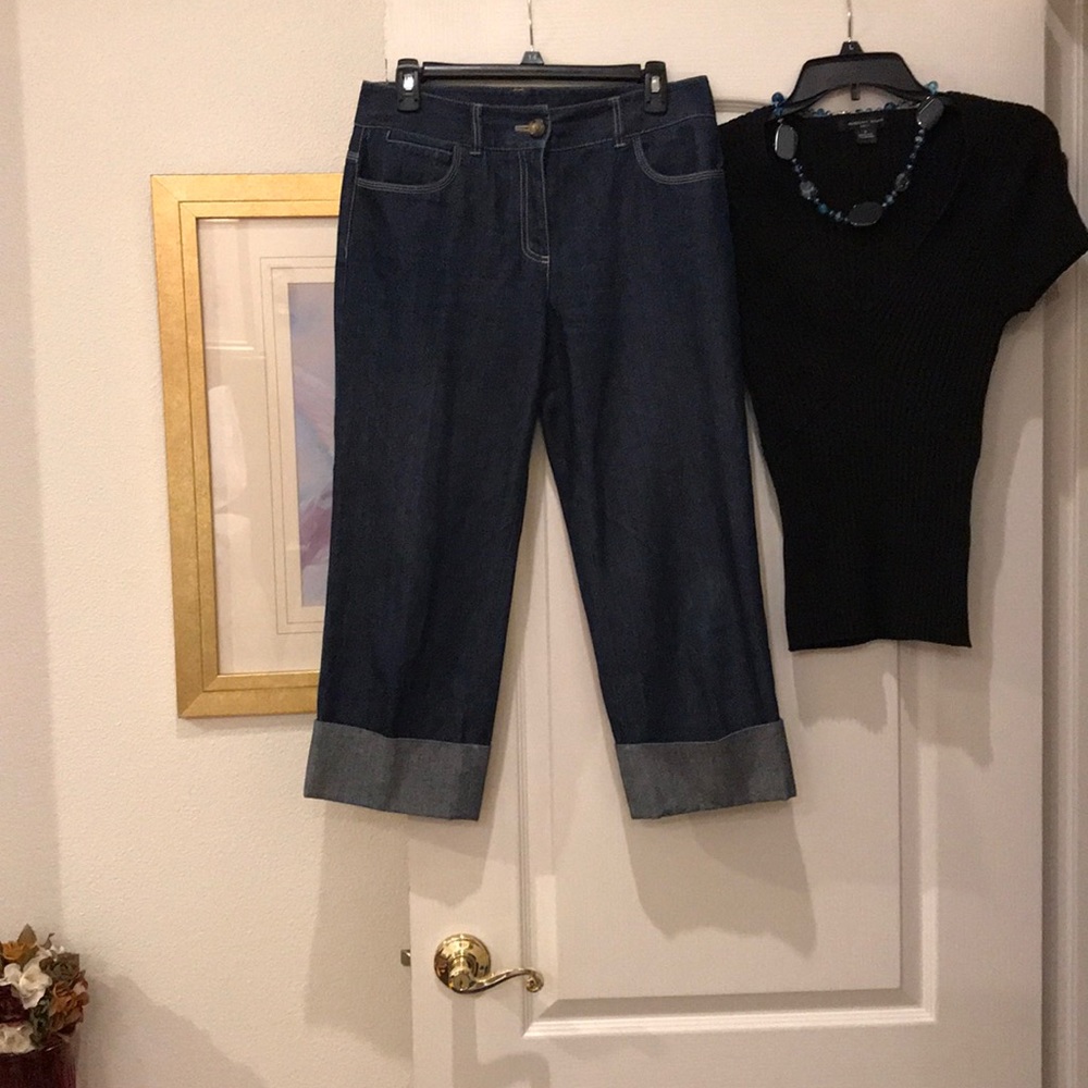 Cute Cuffed Crop Ann Taylor Jeans